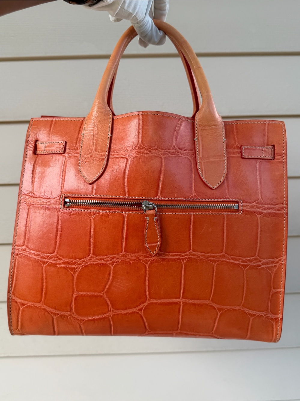 Dooney & Bourke Orange Crocodile Embossed Collector's Edition Rare Find, EUC - Picture 5 of 15